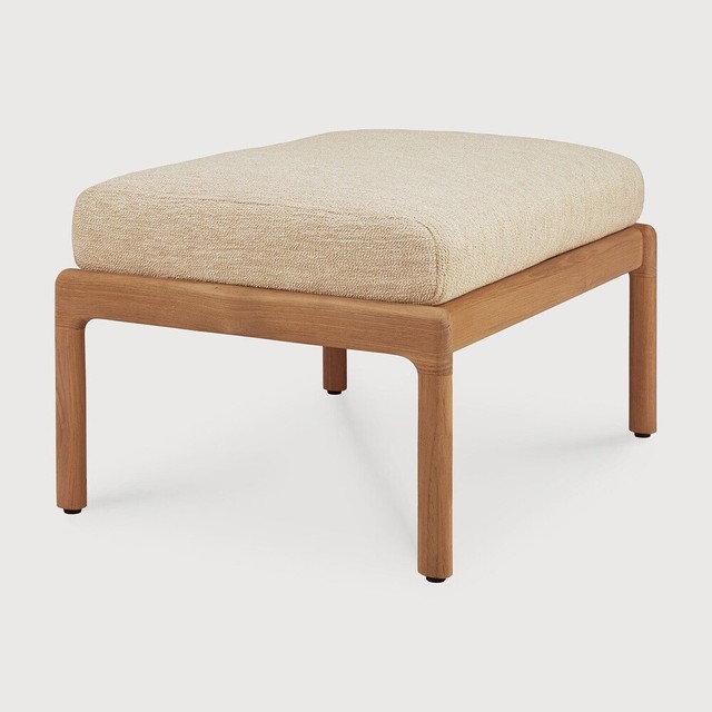 ETHNICRAFT TEAK JACK FUßHOCKER FÜR DRAUßEN NATURAL