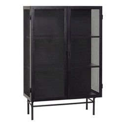 Huebsch Schrank, Metall, Schwarz 100x45xh150 cm--0