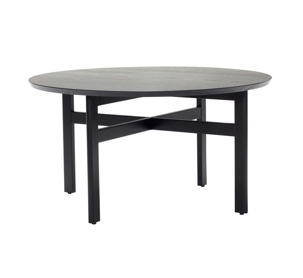 Huebsch Couchtisch Rund Holz Schwarz--0