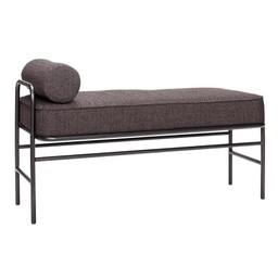 Huebsch Sitzbank, Metall/Stoff, Schwarz--0