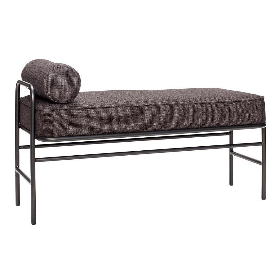 Huebsch Sitzbank, Metall/Stoff, Schwarz--0