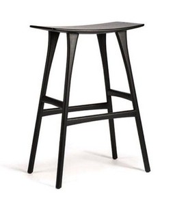 Ethnicraft Eiche Osso Bar Hocker - Eichenholz Schwarz--0