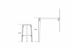 Tiptoe Mi Lou Mid-High Stool - Solid Wood--27