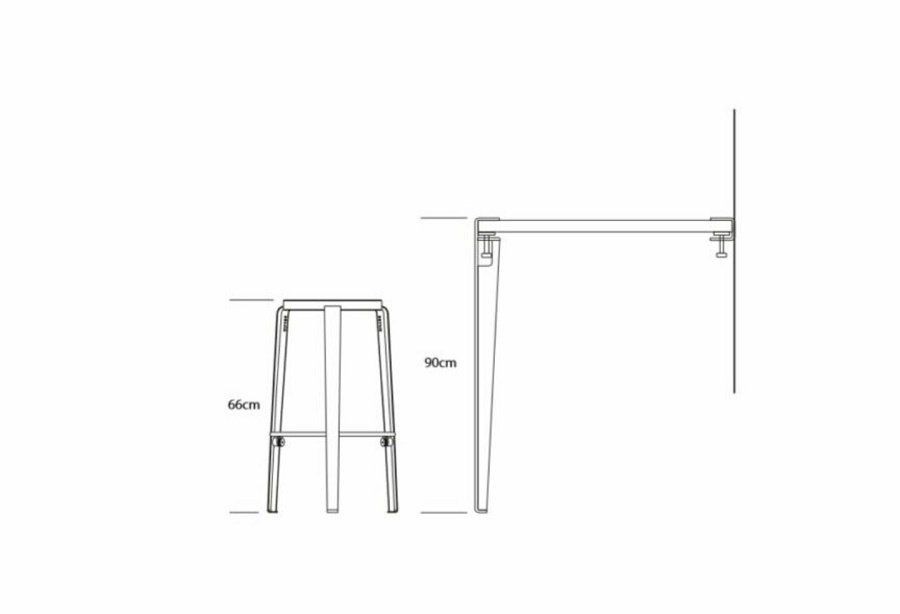 Tiptoe Mi Lou Mid-High Stool - Solid Wood--27