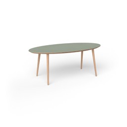 Via Cph ELLIPSE 120 Couchtisch - Weiss geölt--0