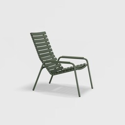 ReCLIPS Lounge chair with aluminum armrests / Olive green--0
