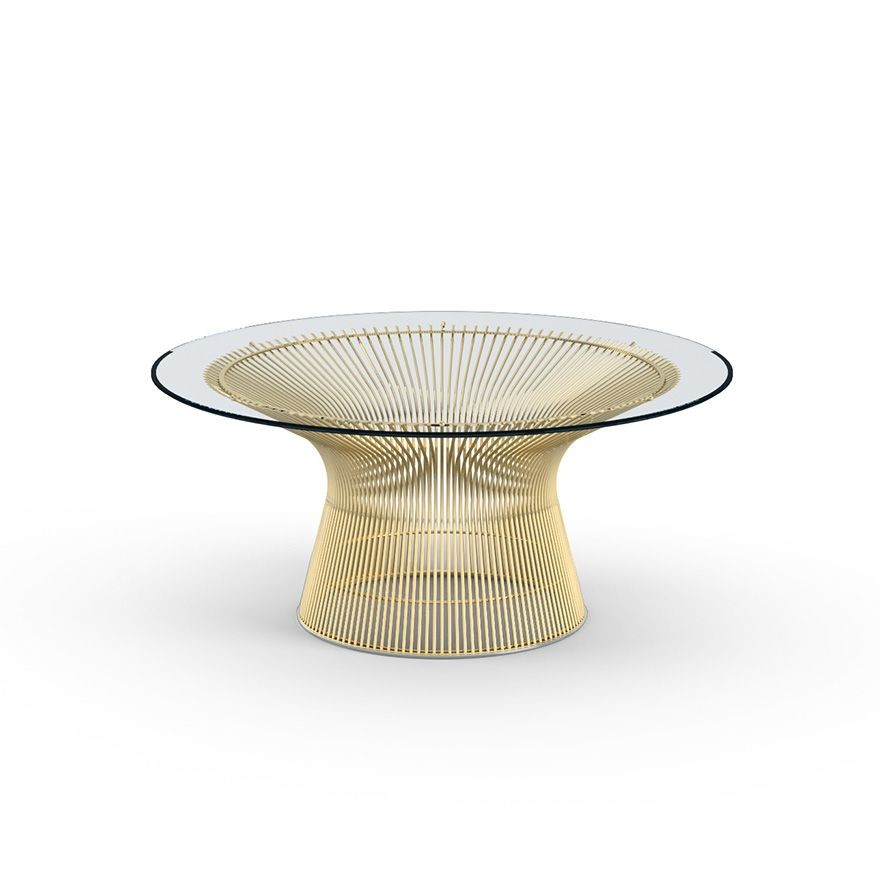 Knoll Platner Coffee Table - Gold - 36 inch--0