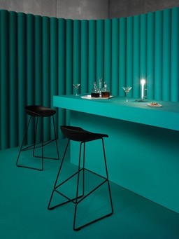 Hay AAS 38 Low Bar Stool Black Powder Coated Steel--14