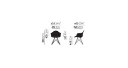 Vitra DAR Eames Plastic Armchair - mit Vollpolster Masse--193