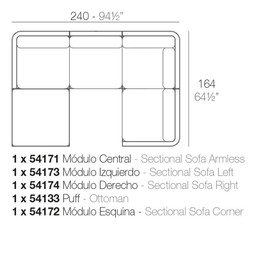 Vondom Ulm Sectional Sofa Left--3