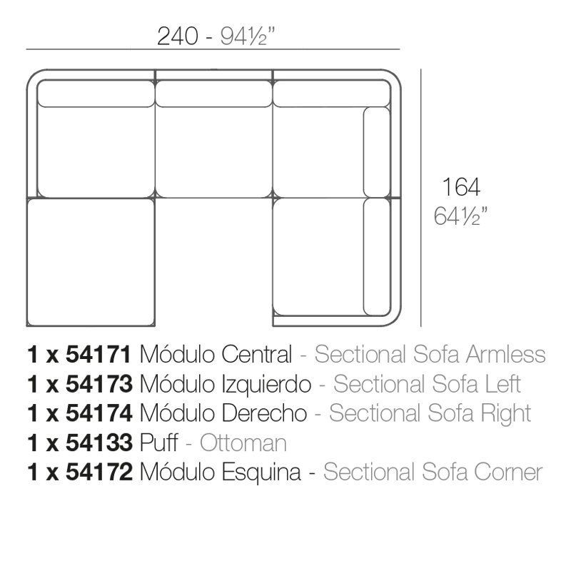 Vondom Ulm Sectional Sofa Left--3