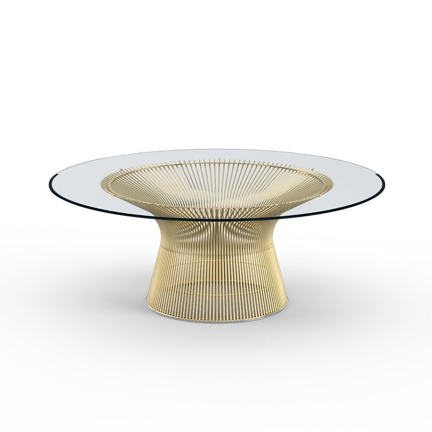 Knoll Platner Coffee Table - Gold - 42 inch--1