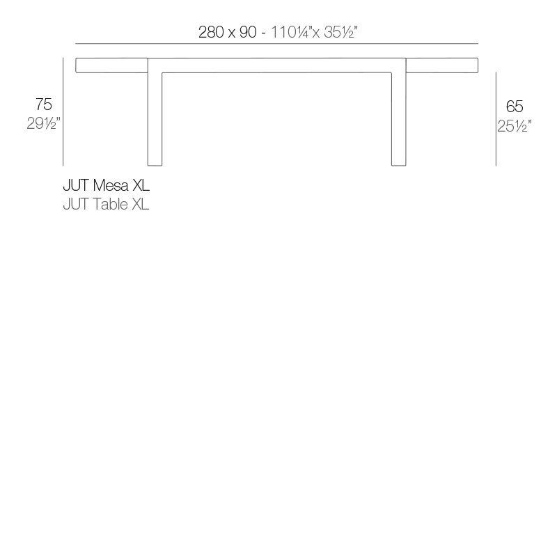 Vondom Jut Table 280X90X75--3