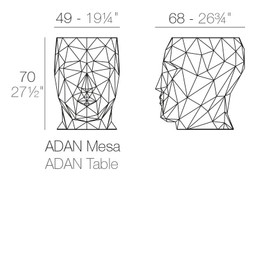 Vondom Adan Table 49X68X70--3