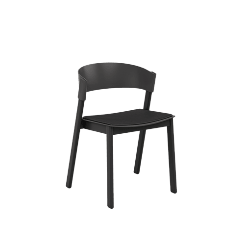 Muuto Cover Side Chair - Refine Leather Black/Black--5