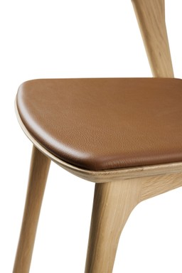 Ethnicraft Oak Bok Dining Chair - Oak Natural - Leather Cognac--9