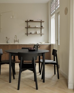Ethnicraft Oak Bok ausziehbarer Tisch rund ⌀129-179 cm schwarz--10