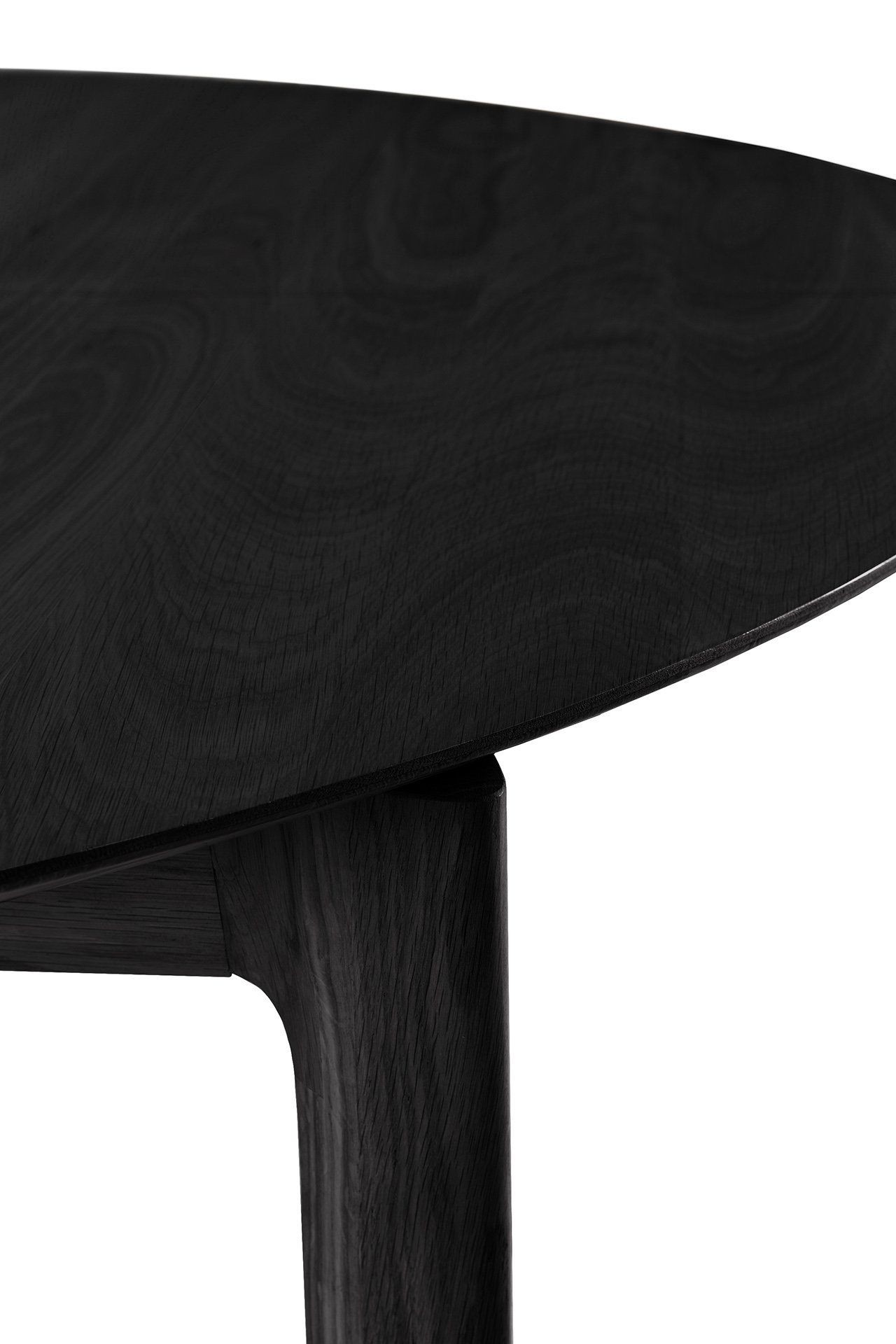 Ethnicraft Oak Bok ausziehbarer Tisch rund ⌀129-179 cm schwarz--5