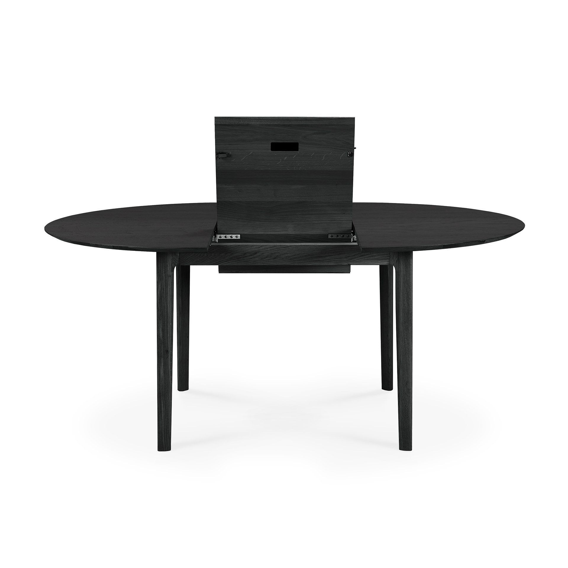 Ethnicraft Oak Bok ausziehbarer Tisch rund ⌀129-179 cm schwarz--1