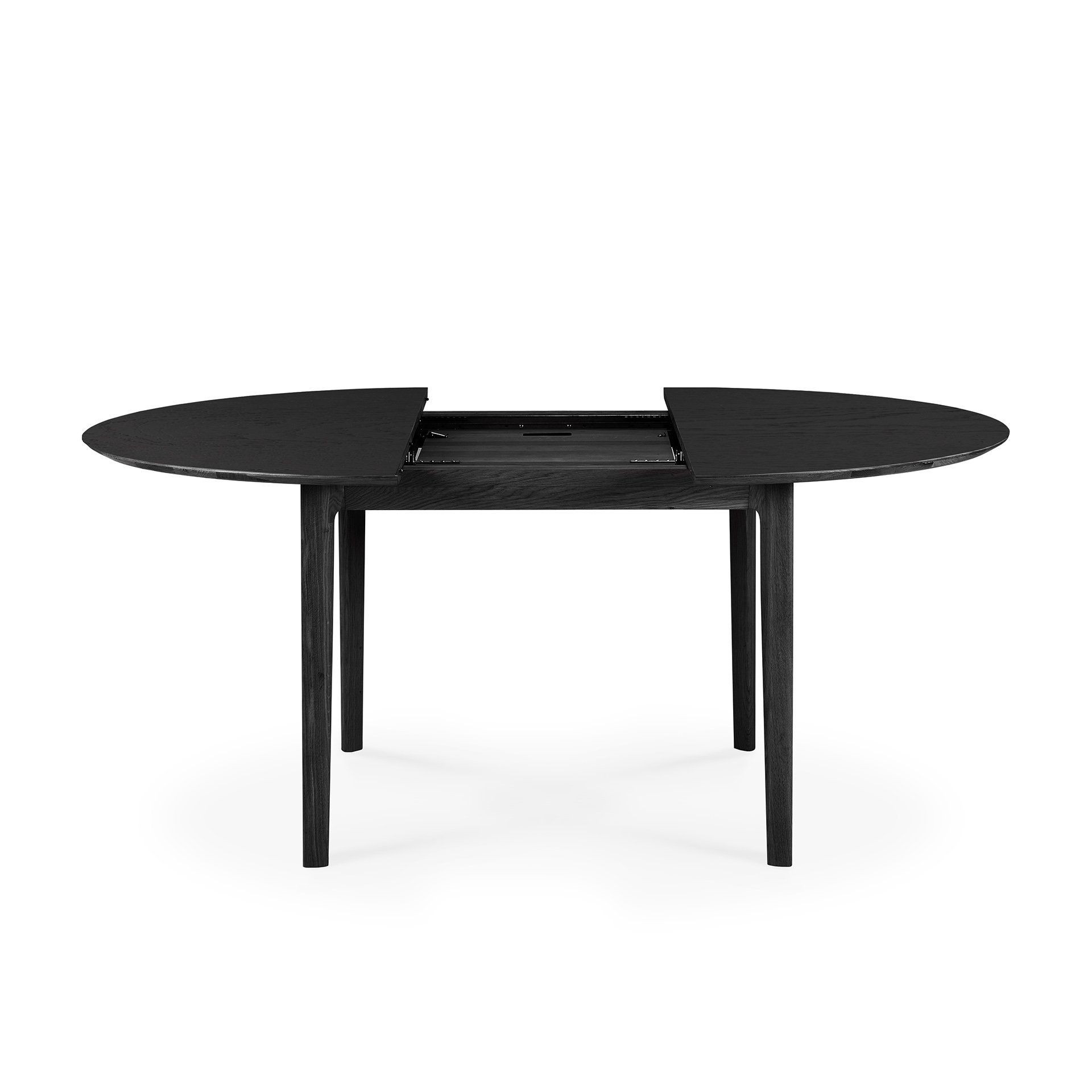 Ethnicraft Oak Bok ausziehbarer Tisch rund ⌀129-179 cm schwarz--2