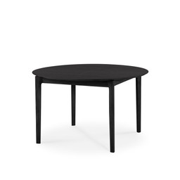 Ethnicraft Oak Bok ausziehbarer Tisch rund ⌀129-179 cm schwarz--4