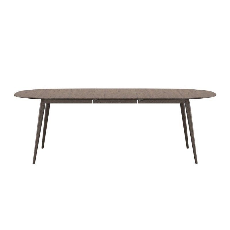 Bruunmunch PLAYdinner Round Smoked Oak - 120/220 L With Extension--0