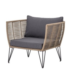 Bloomingville Mundo Lounge Chair Brown Metal--0