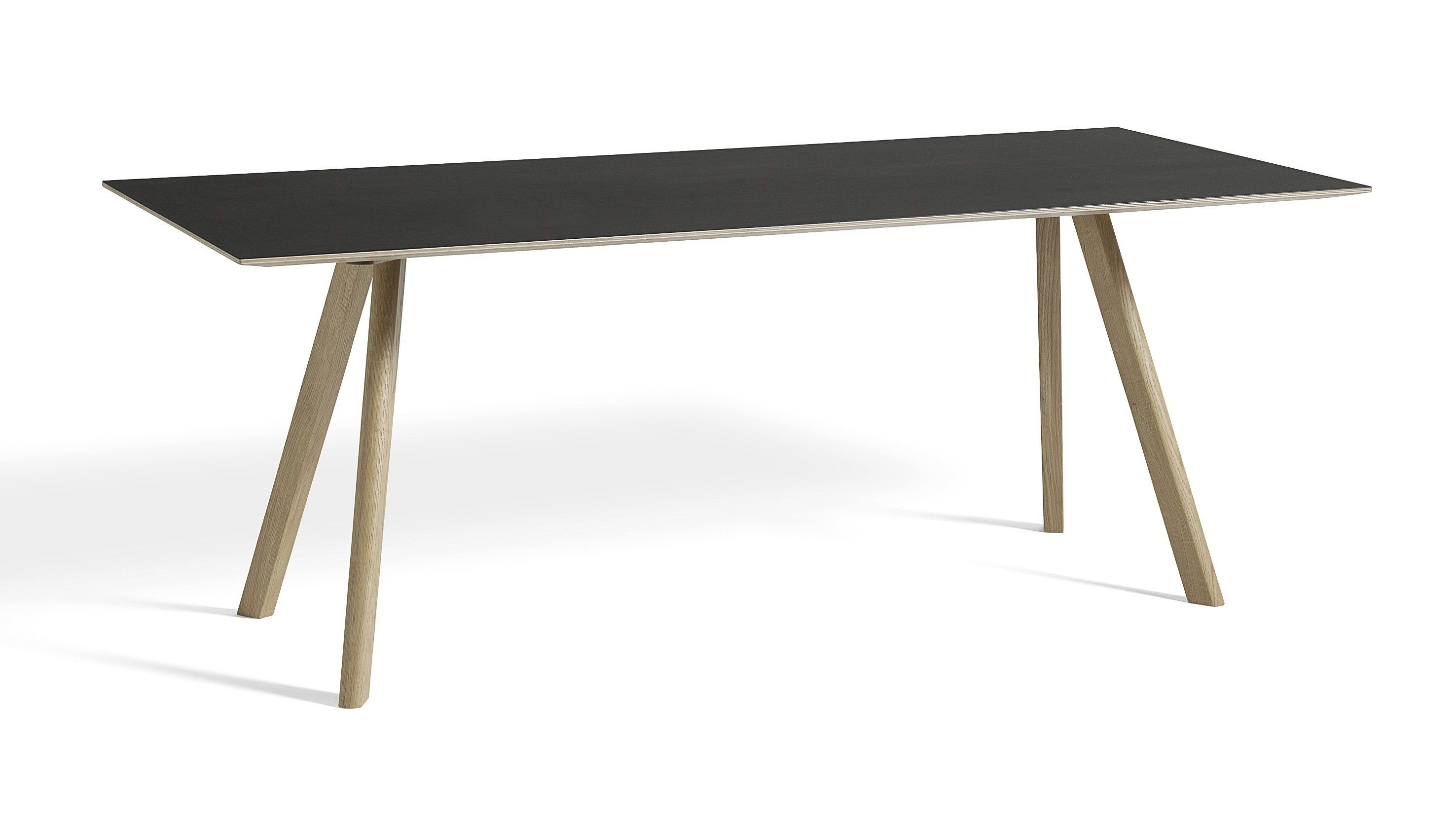 Hay CPH 30 Extendable Table - L200 X W90 X H74 CM - black linotop soaped oakbase--5