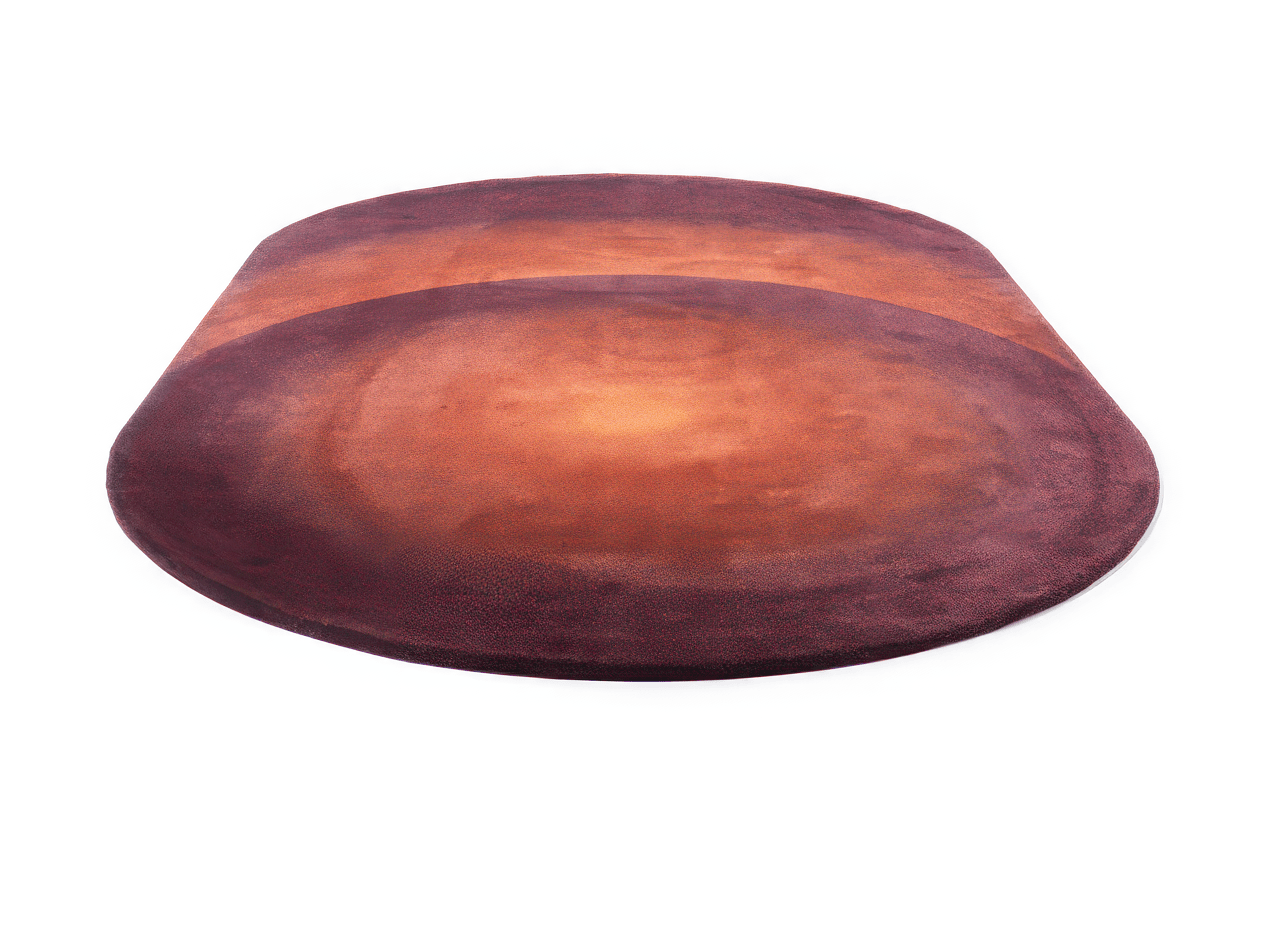 Polspotten carpet optical oval- Rust--4