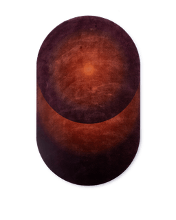 Polspotten carpet optical oval- Rust--2