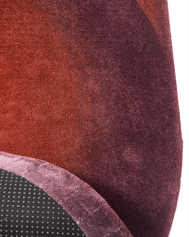 Polspotten carpet optical oval- Rust--12