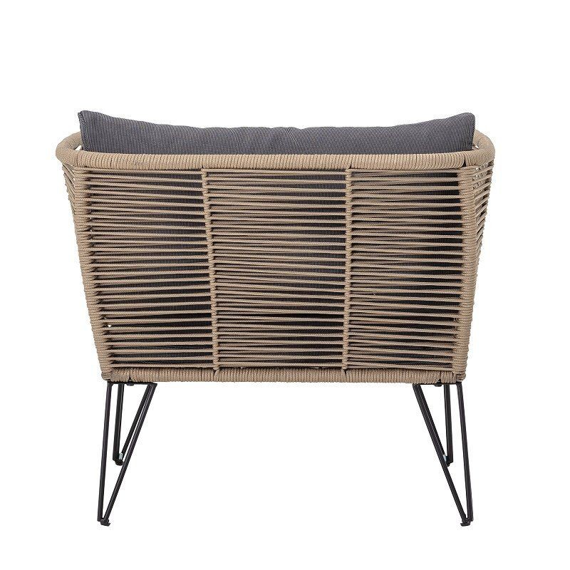 Bloomingville Mundo Lounge Chair Brown Metal--2