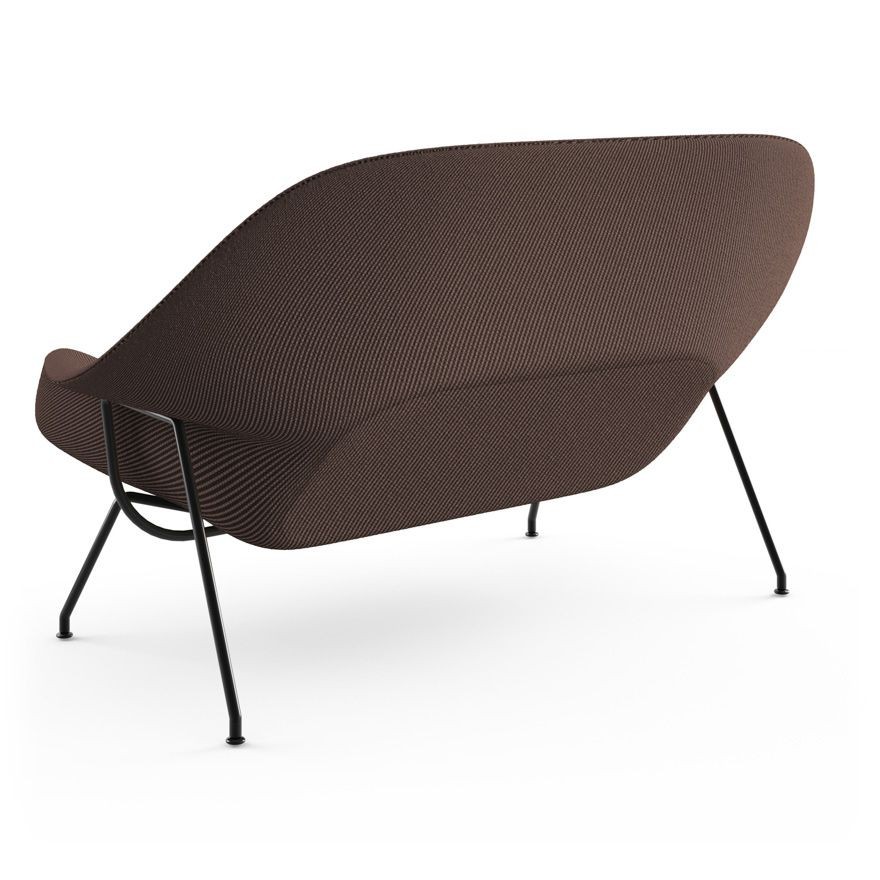 Knoll Womb Settee - Black - Cato, Brown--12
