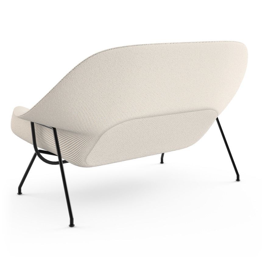 Knoll Womb Settee - Black - Cato, Natural--17