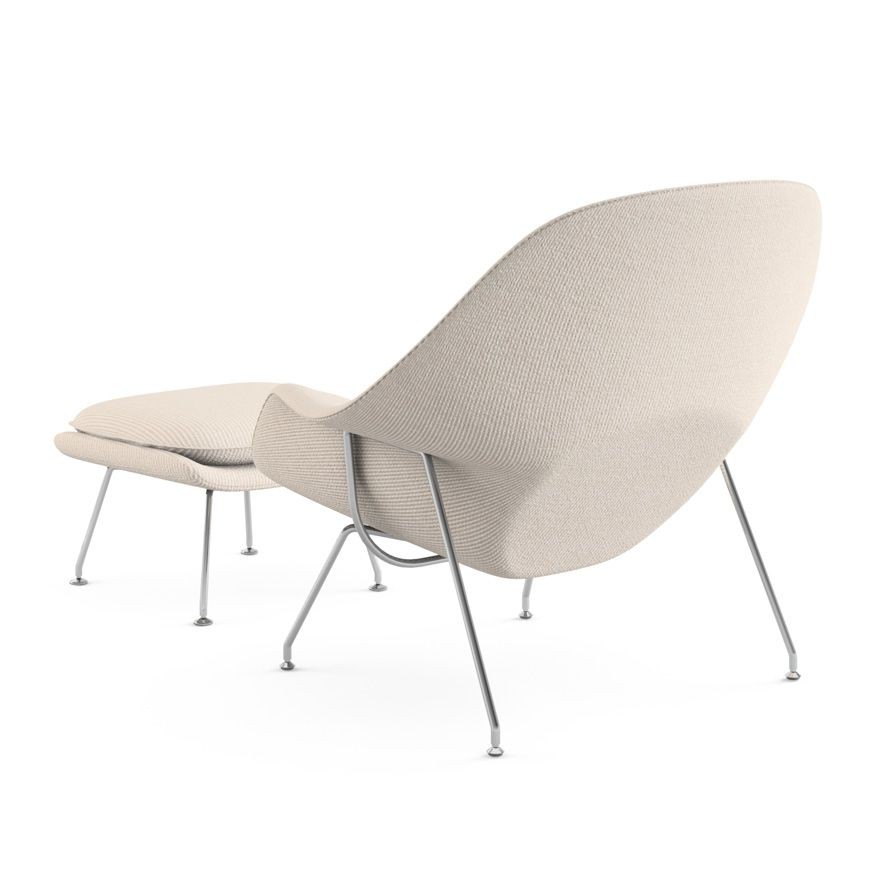 Knoll Womb Chair and Ottoman - Cato, Natural--4