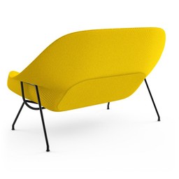 Knoll Womb Settee - Black - Cato, Yellow--22