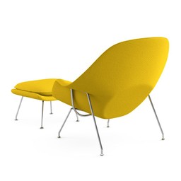 Knoll Womb Chair and Ottoman - Cato, Yellow--11