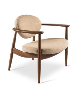 Polspotten Chair Roundy fabric smooth- Beige--0