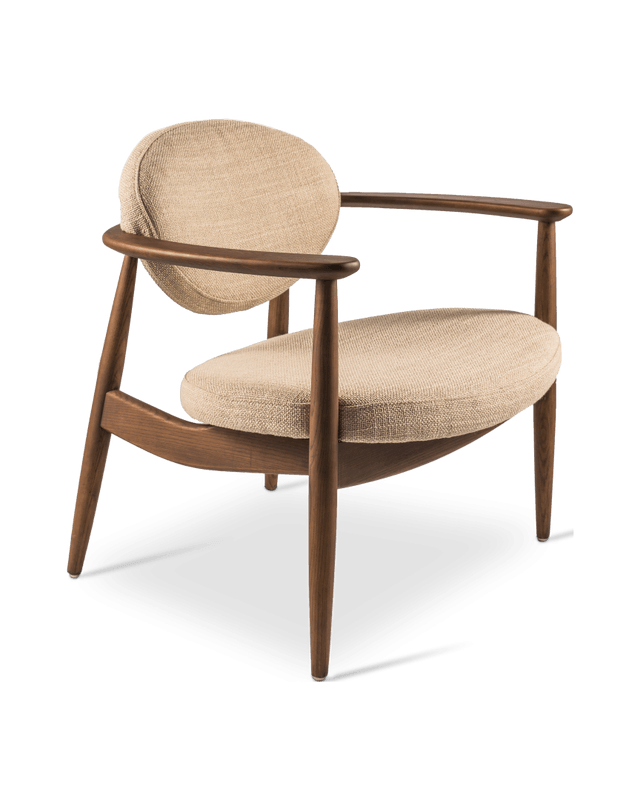 Polspotten Chair Roundy fabric smooth- Beige--0