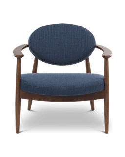 Polspotten Chair Roundy fabric smooth- Dark Blue--3