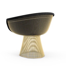 Knoll Platner Lounge Chair - Gold - Circa, Black--1