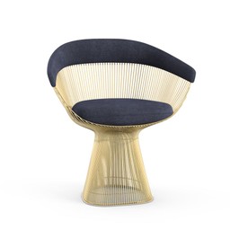 Knoll Platner Arm Chair - Gold - Circa, Blue--2