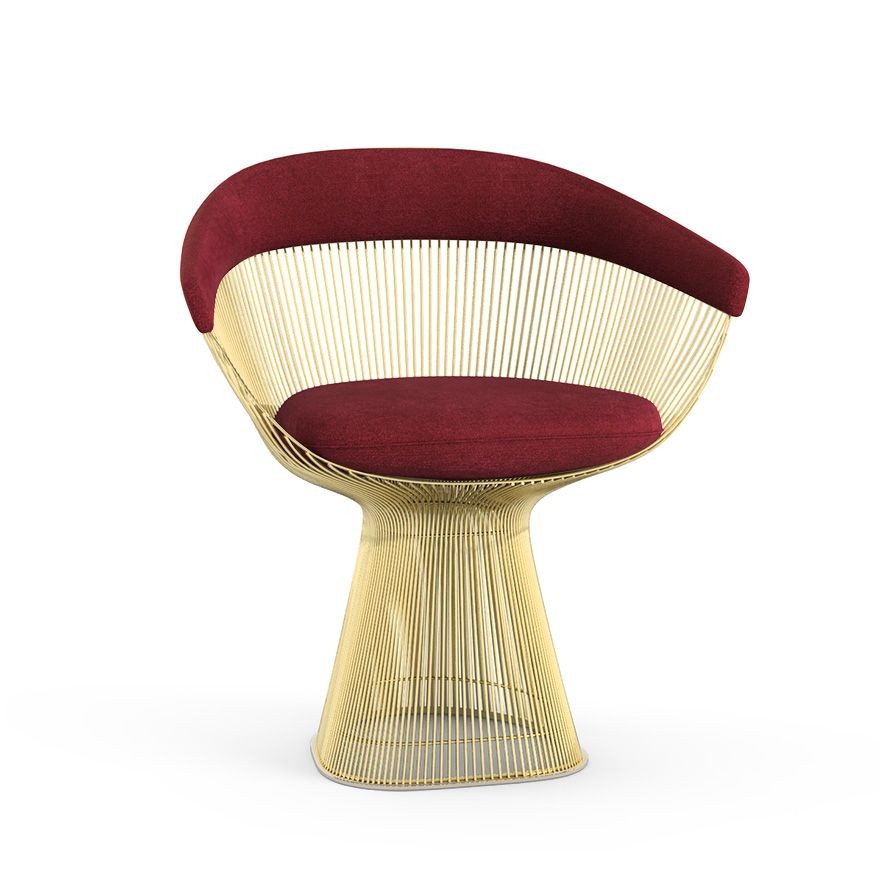 Knoll Platner Arm Chair - Gold - Circa, Bordeaux--4