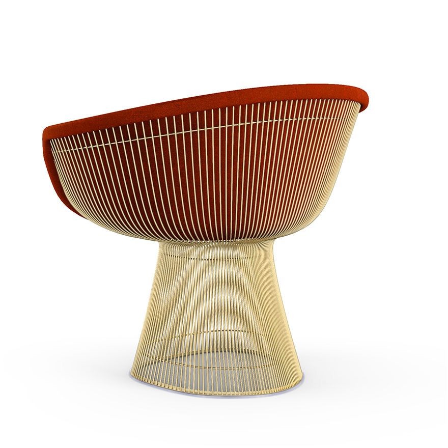 Knoll Platner Lounge Chair - Gold - Circa, Red--18