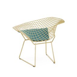 Knoll Bertoia Diamond Chair - Gold - Classic Boucle, Aegean--1