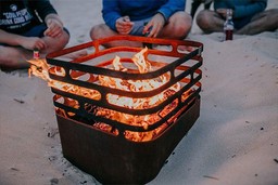 Höfats Cube Rostig Feuerkorb - Grill - Hocker--6