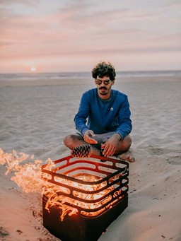 Höfats Cube Rostig Feuerkorb - Grill - Hocker--8