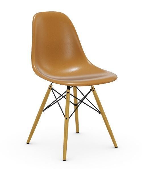 Vitra Eames Fiberglass Side Chair DSW Stuhl  -  Sitzschale: 08 Eames Ochre Dark--4