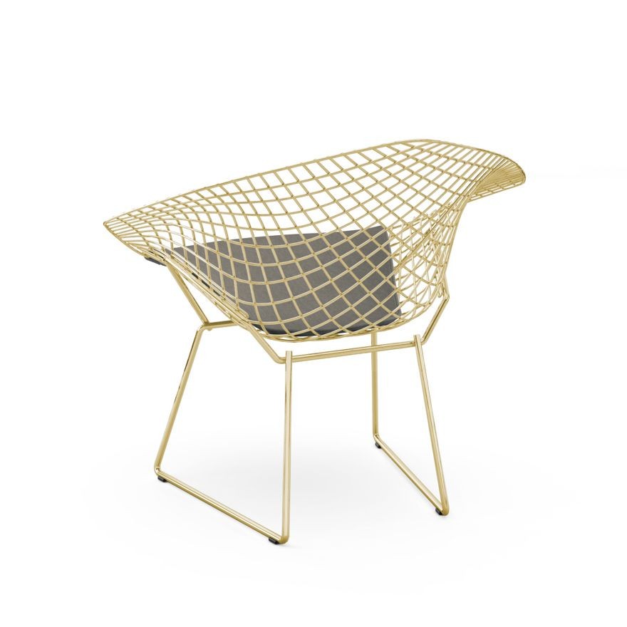 Knoll Bertoia Diamond Chair - Gold - Delite, Cinder--10