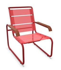 Thonet S 35 N Thonet All Seasons | Freischwinger- ThonetProtect tomatenrot (RAL 3013), Gewebe kirsche--10